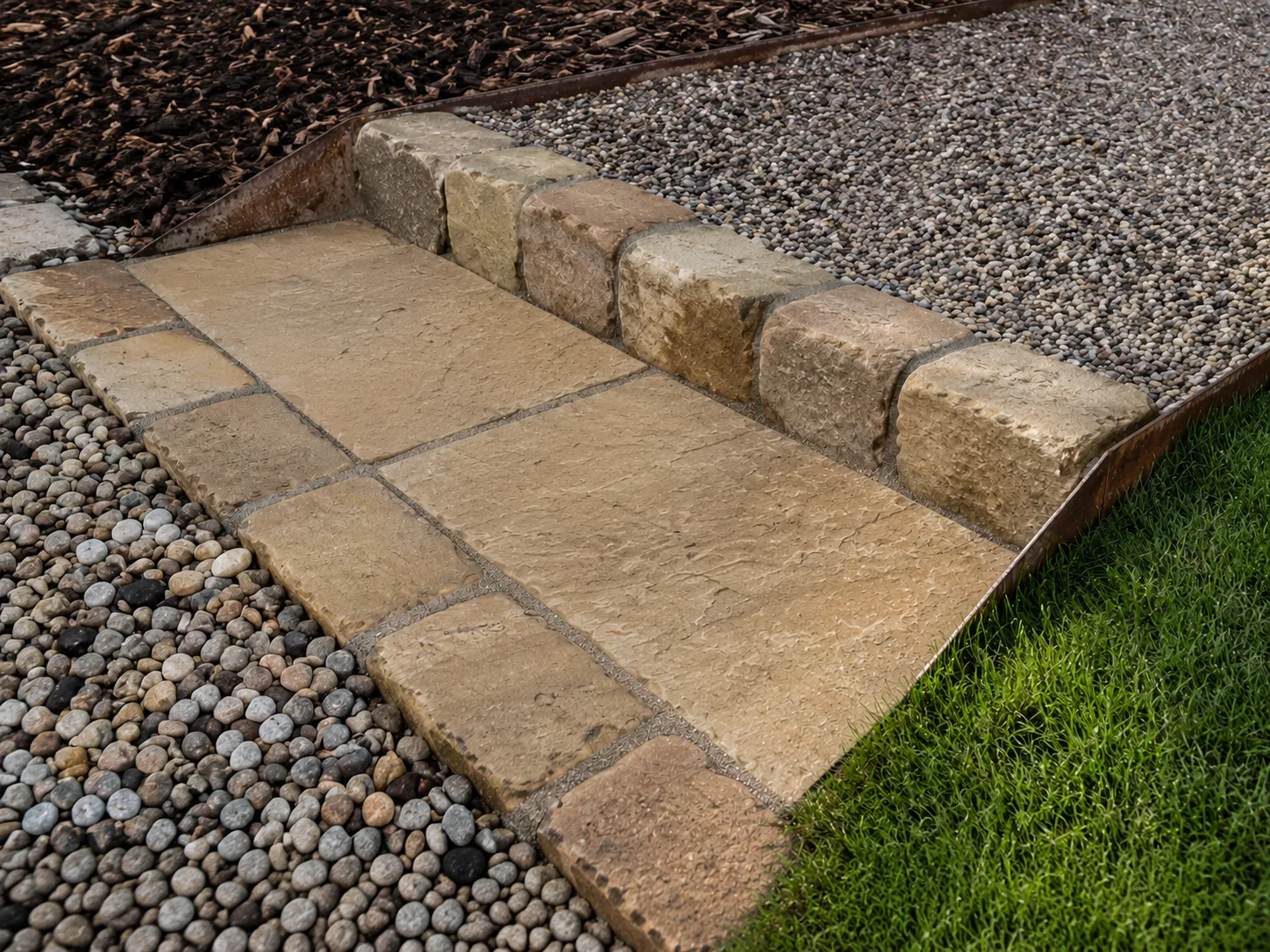 Garden path in stone